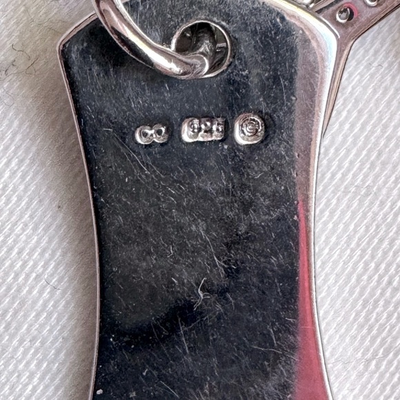 โจ Stunning Edgy .925 Sterling Silver Star Nice Naughty Dog Tag Necklace - Picture 10 of 16